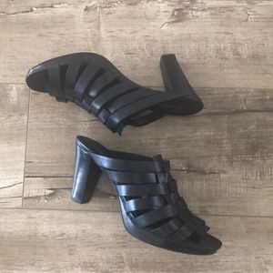 Black Sandal heels slides